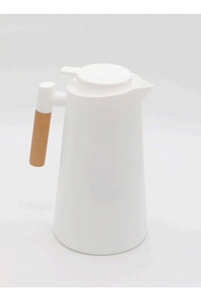 rexa 1L Double Wall Vacuum Insulated Coffee Pot with Wooden Handle