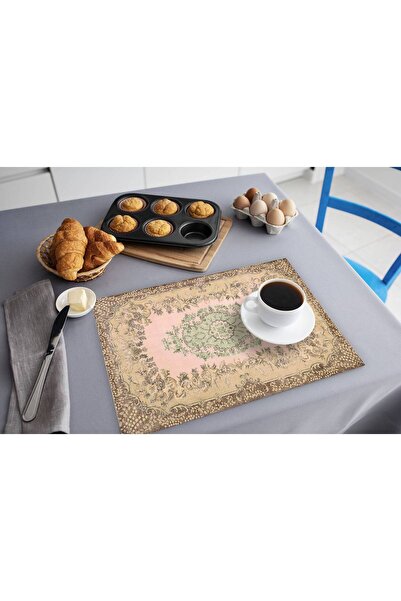 TURKISHRUG KINGDOM Washable Vintage American Service with Polyester Fabric