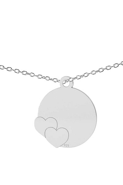 dalimag Brățară din argint 925, disc cu design inimă, 19 cm,