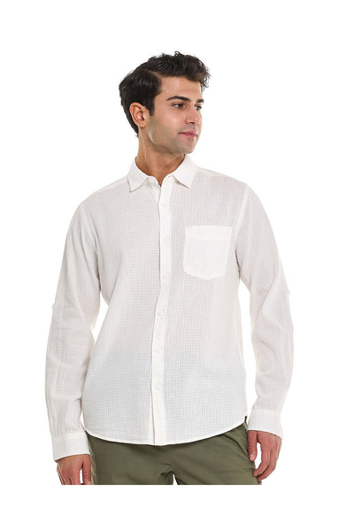 R&B قميص عاجي MCF-LS-S-XXL