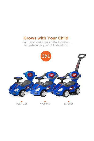 Cool Baby 3-In-1 Deluxe Mega Push Car With Handle