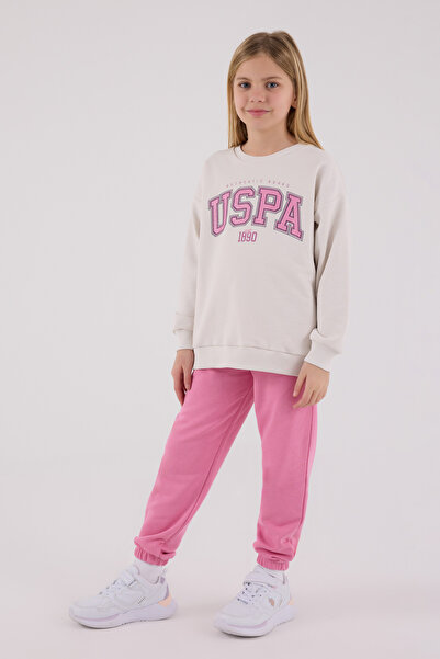 U.S. Polo Assn. Lisanslı Kız Çocuk Alt Üst 2 Parça Eşofman Takımı