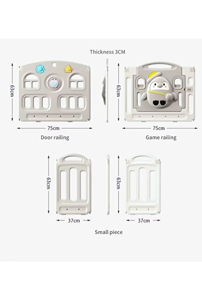 Nichiduta Garden Nichiduta Garden Lovely Pinguin Coffee Beige 150x180 cm playground fence with safety gate