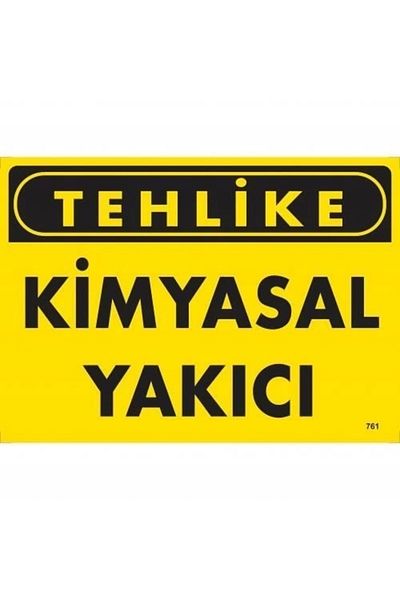 PRATİKOBA Hazard Chemical Combustible Warning Sign 25x35 CODE: 761