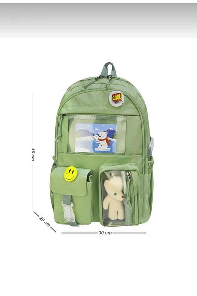 AlphaClub Bag Children's 3-Piece Set Waterproof Primary and Secondary School Backpack Korean Model