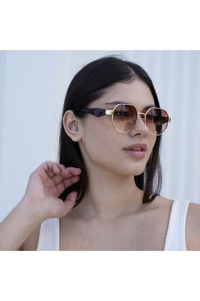 ZAAS Golden Horizon Sunglass ‚ Gold Frame Women‚Äôs Fashion Sunglasses