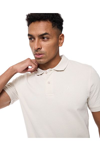 R&B Beige MCB SOLID POLO-S-XXXL