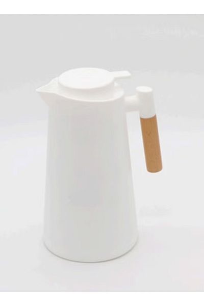rexa 1L Double Wall Vacuum Insulated Coffee Pot with Wooden Handle