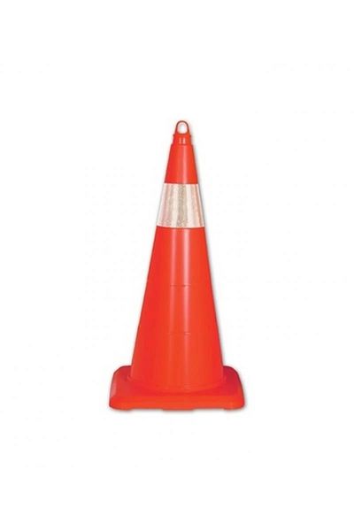 PRATİKOBA Flexible Unbreakable Traffic Cone Single Reflector 50 cm