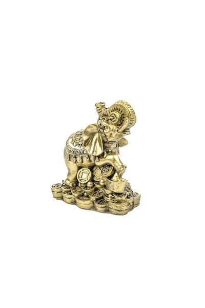 BLA BLA FOAM Feng Shui Elephant Statue on Coins