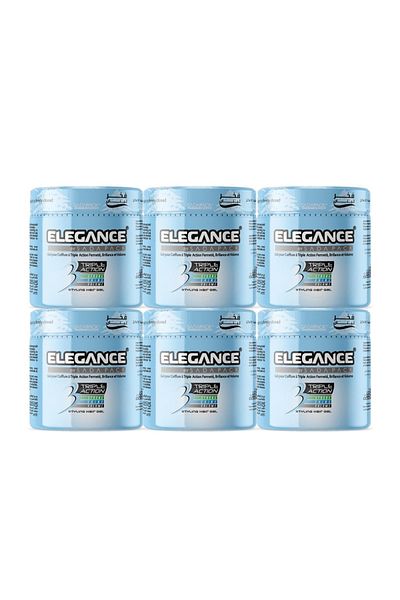 Elegance Triple Action Hair Gel – Blue, 250ml (Pack of 6)