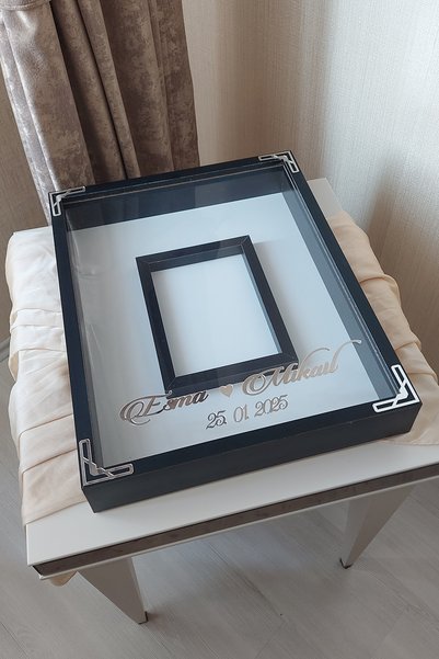 Verda Çerçeve Rama de memorie cu trandafir alb 40x50 Cm! Rama foto! Rama de m...