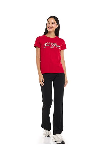 R&B Red LADIES BASIC GRAPHIC TEE 8-18