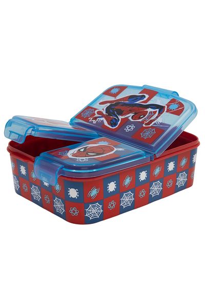 SPIDERMAN Sandwich box, multi-compartment, BPA-free, red,