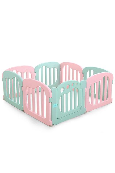 Nichiduta Garden Nichiduta Garden Ice Cream Pink/Blue modular playground fence, with rounded edges 152x152x65