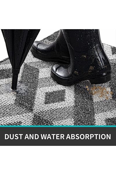 dexi entrance mat, polypropylene, grey, 60 x 90 cm