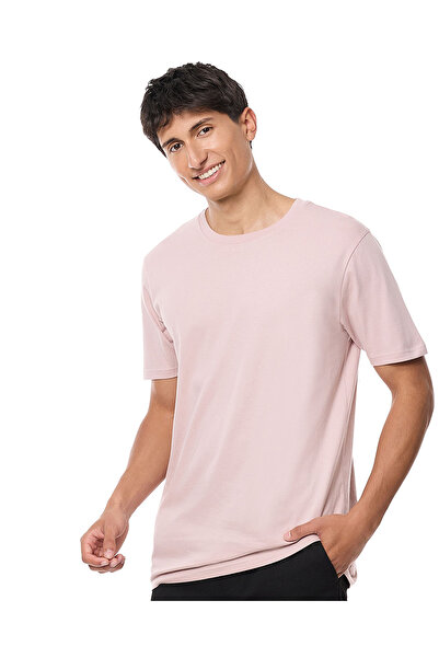 R&B تيشيرتات MCB-CREW NECK BOOK وردية اللون - مقاسات S-XXXL