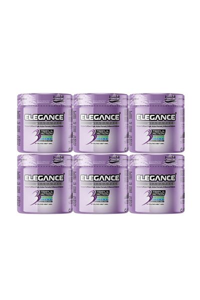Elegance Triple Action Hair Gel – Purple, 250ml (Pack of 6)