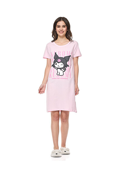 R&B Kuromi Print Nightdress with Short Sleeves
