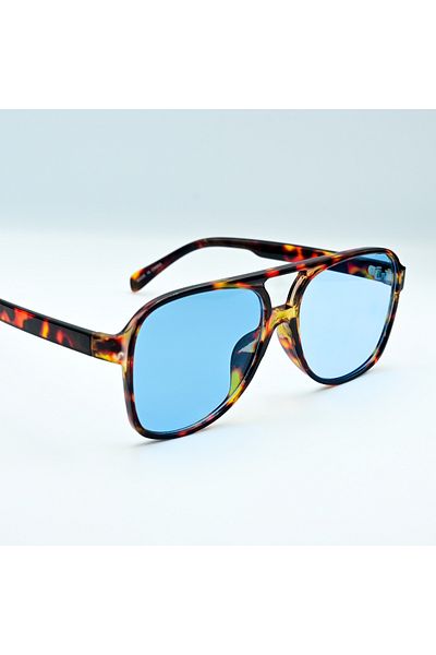 ZAAS Classic Vintage Aviator Sunglasses - Blue Gradient UV400 Protection