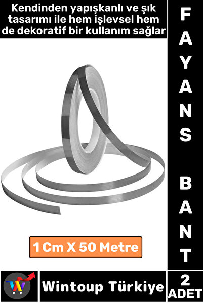 Wintoup Uzun Ömürlü Kendinden Yapışkanlı Karo Zemin Fayans Derz 1 Cm X 50 Met...