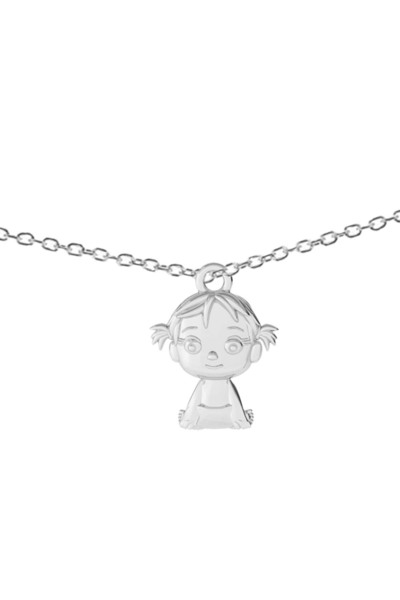 dalimag Brățară din argint 925 cu pandantiv fetiță, 19 cm,