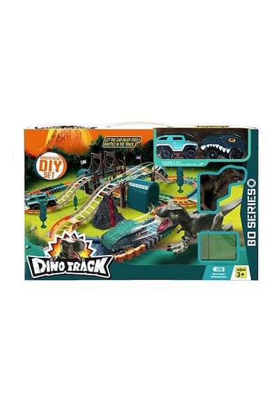 dalimag Construction Toy with 2 Electric Cars for Children, Race Track 60 cm,