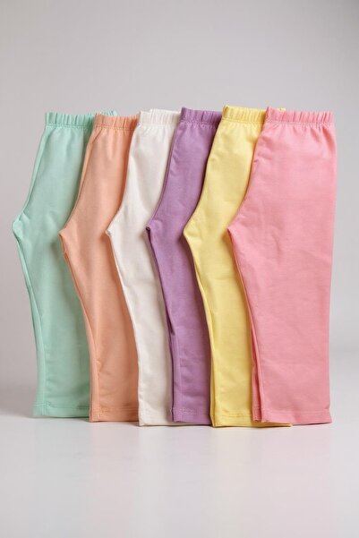 Katmirra Cotton Girl's Pastel Color Capri Leggings -Tutku Underwear and Dondeza Bayii