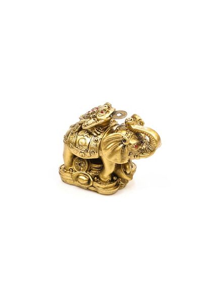 BLA BLA FOAM Statueta Elefant cu broasca, feng shui, mare, pentru bunastare, noroc, bogatie si fertilitate