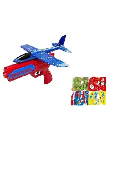OEM Children's Toy Pistol and Foam Glider, Ages 4+, Multicolor