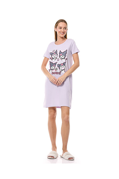 R&B قميص نوم بنفسجي فاتح بطبعة شخصية WSL مقاس 8-18