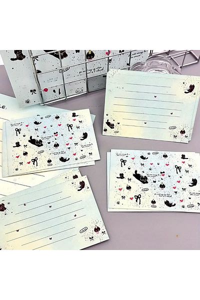 saratremo Mini felicitare tematică cu pisici – 2 fețe, design jucăuș