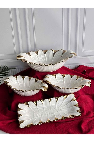 ROSSEV Flora Gold Service Presentation Set 4 Pieces
