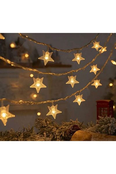 Happyland Star Led New Year Decoration Light 4 Meters Animated 20 Leds White Cable Plug Daylight Star Led