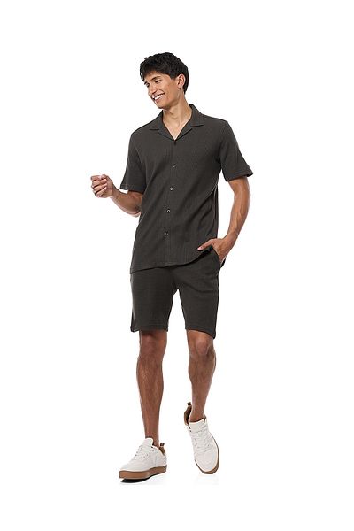 R&B Dark Grey MYF SS KNIT SHIRTS -S-XXL