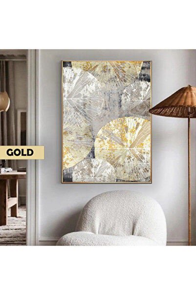 Harikabirev HARİKABİREV | CULOARE GREY-GOLD MODEL BOHEM MACRO 01 | TABLA DE STICLA TEMPLATA CU CADRU, SIMPLE, VERTICALA