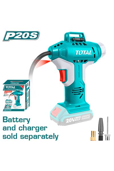 TOTAL 20v 10bar car battery tire inflator without battery and charger Total Tacli2001