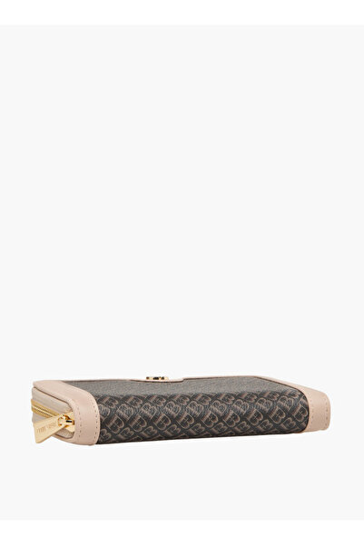 Flora Bella by Shoexpress Monogram Print Zip Around Wallet - W 2 x H 9 x D 15.5 cm