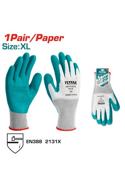TOTAL Total Tsp13106-xl Rubber Work Gloves XL