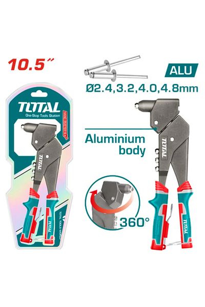 TOTAL Total THT32106 10.5" Manual Riveter Pliers with Swivel Head