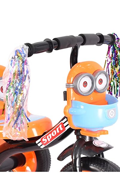 Amla دراجة ثلاثية العجلات مزودة بحامل سلة من مينيونز