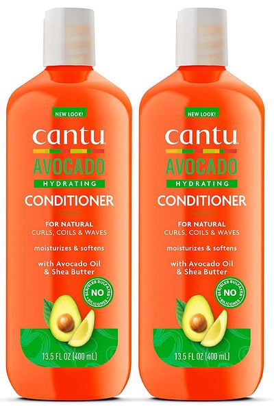 Cantu Avocado Hydrating Silicone-Free Conditioner with Pure Shea Butter, 13.5 oz (Pack of 2)