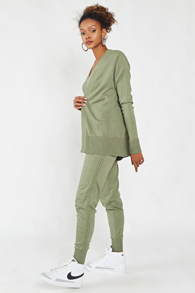 Hopoi Kadın Dar Paça Triko Pantolon