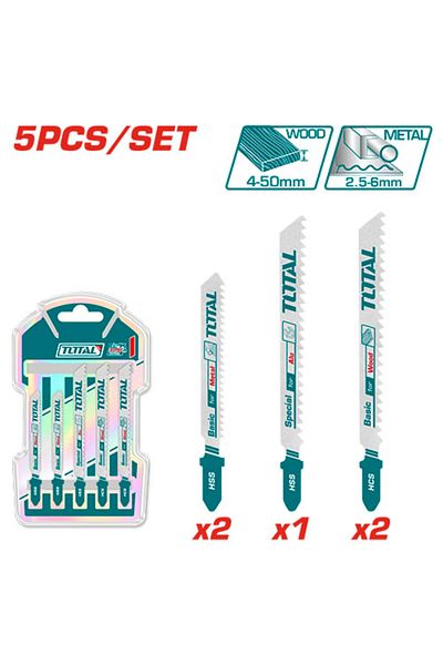 TOTAL Total Tac51051 5pcs/set Jigsaw Blade Set