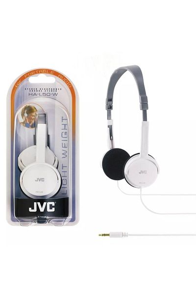 JVC HA-L50-WE Headphones, Wired, On-ear, elegant design, white