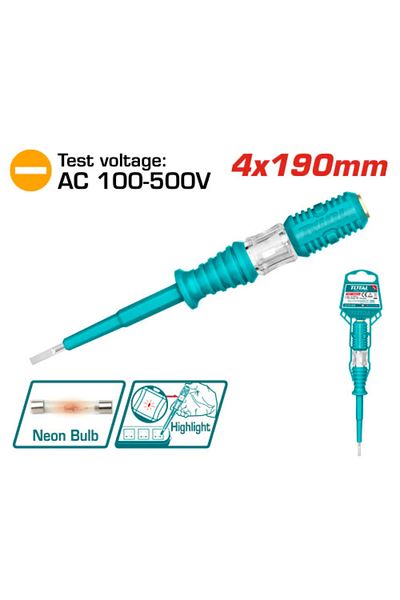TOTAL Total THT291908 Large 4x190mm Tester Screwdriver