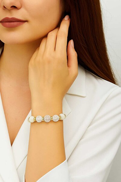 TAKI DERYASI سوار من اللؤلؤ الطبيعي من حجر كام ونيسيف