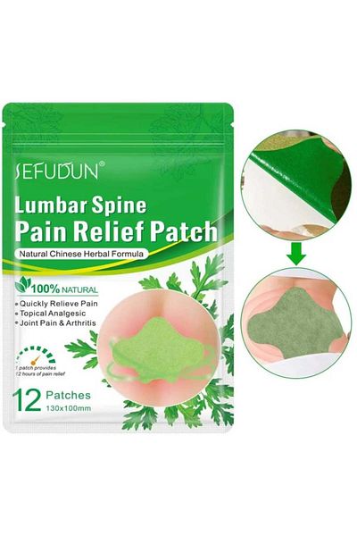 sefudun Set Of 12 Lumbar Pain Relief Patches, 100% Formula From Chinese Herbs,
