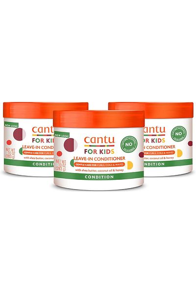 Cantu Care For Kids Leave-In Conditioner 10oz Jar (3 Pack)