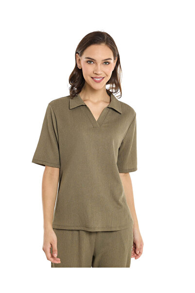 R&B WB TXTRD COLLAR TOP 8-18